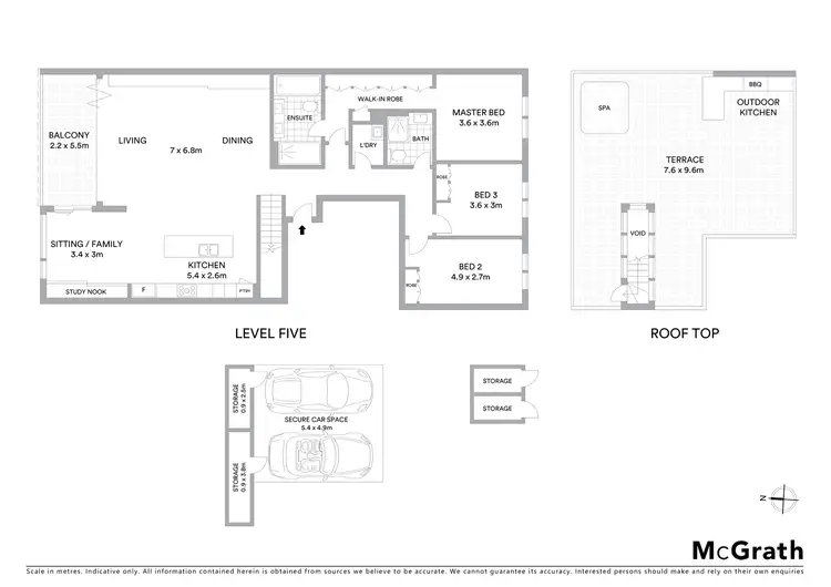 Floorplan of Homely apartment listing, 502/19 Grosvenor Street, Neutral Bay NSW 2089