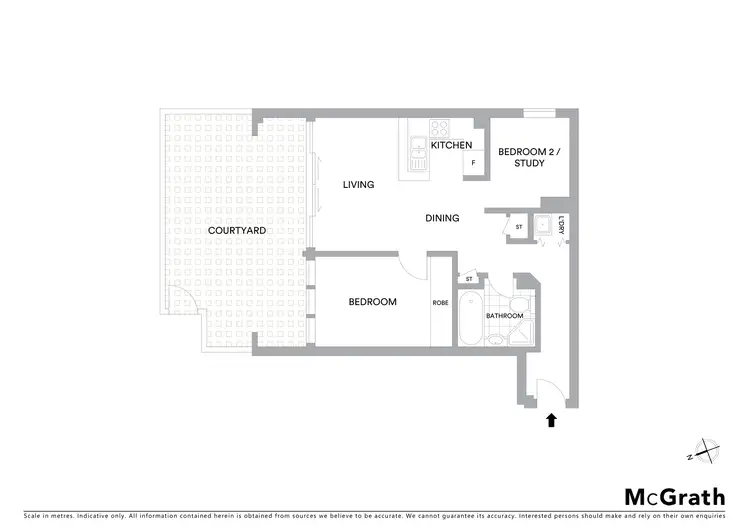 Floorplan of Homely apartment listing, 2/13 Potter Street, Waterloo NSW 2017