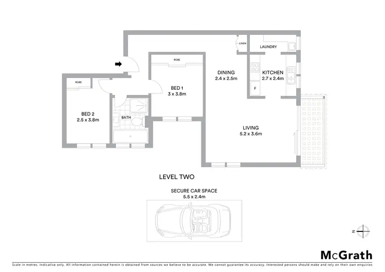 Floorplan of Homely apartment listing, 3/438 Mowbray Road, Lane Cove NSW 2066