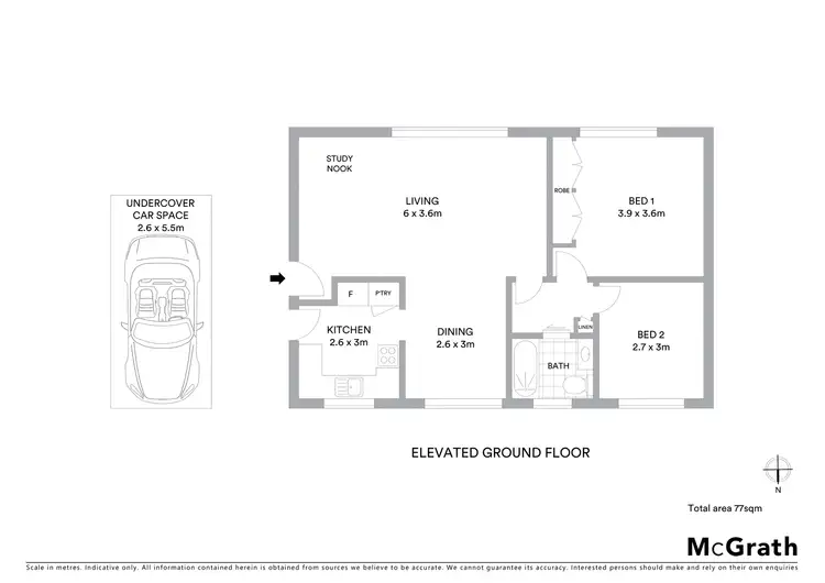 Floorplan of Homely apartment listing, 1/7 Ballantyne Street, Mosman NSW 2088