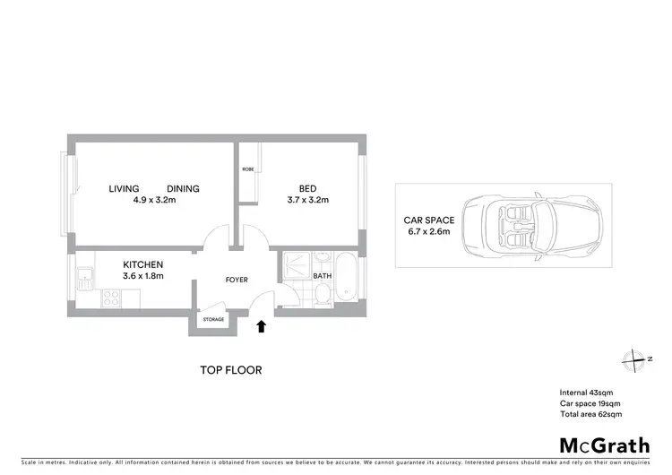 Floorplan of Homely apartment listing, 9/82 Undercliff Street, Neutral Bay NSW 2089