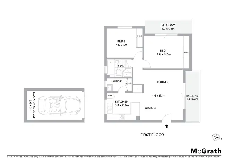 Floorplan of Homely unit listing, 1/88 O'Connell Street, North Parramatta NSW 2151