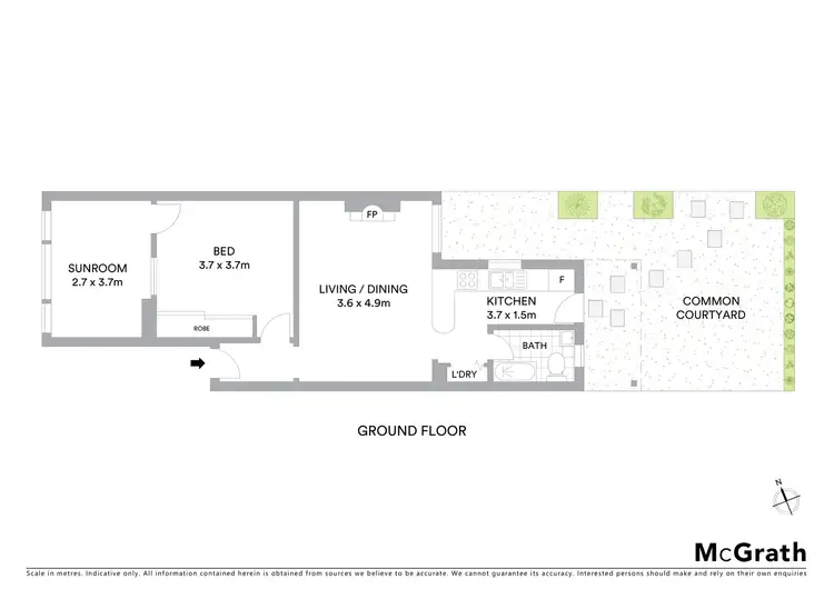 Floorplan of Homely apartment listing, 1/120 Brougham Street, Potts Point NSW 2011