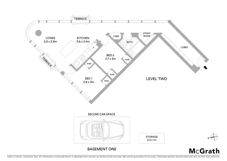 Floorplan of Homely apartment listing, 208/173 Barkly Street, St Kilda VIC 3182