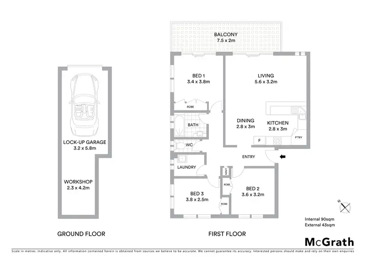 Floorplan of Homely apartment listing, 1/57 Avoca Drive, Avoca Beach NSW 2251