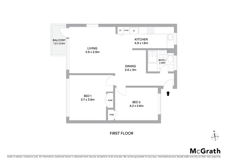 Floorplan of Homely apartment listing, 7/6 Glen Eira Road, Ripponlea VIC 3185
