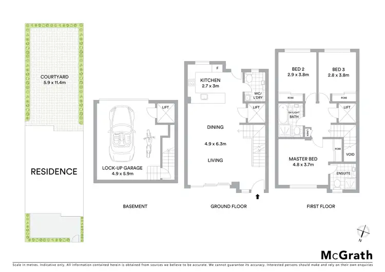 Floorplan of Homely townhouse listing, 4/21 Station Street, Naremburn NSW 2065