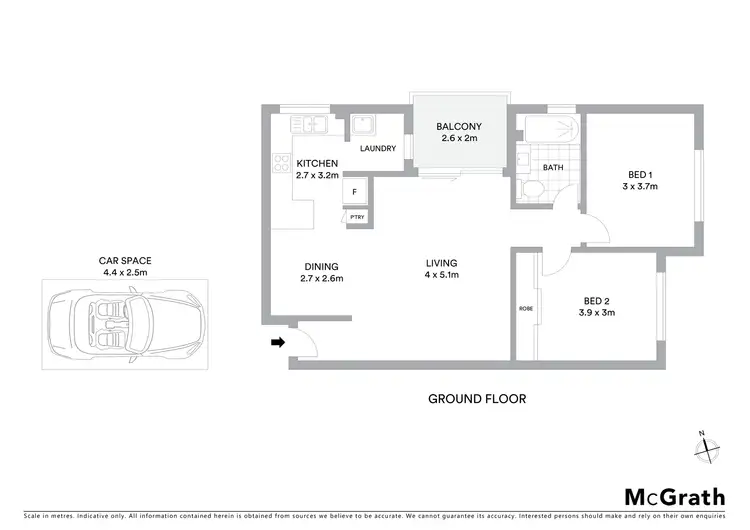 Floorplan of Homely unit listing, 4/2 Jamieson Street, Granville NSW 2142