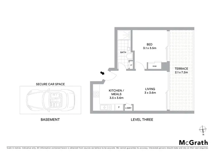 Floorplan of Homely apartment listing, 301/126 Chapel Street, St Kilda VIC 3182