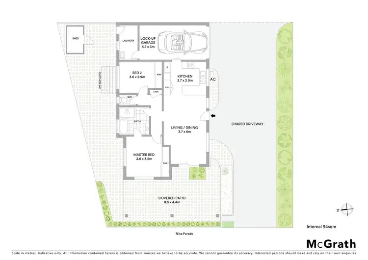 Floorplan of Homely semi-detached listing, 1/27 Nina Parade, Arundel QLD 4214