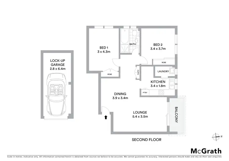 Floorplan of Homely apartment listing, 15/4 Greenwood Place, Freshwater NSW 2096