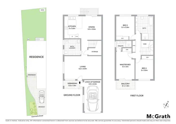 Floorplan of Homely semi-detached listing, 30A Cammarlie Street, Panania NSW 2213
