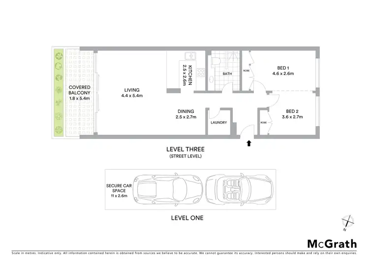 Floorplan of Homely apartment listing, 12/110 Cascade Street, Paddington NSW 2021