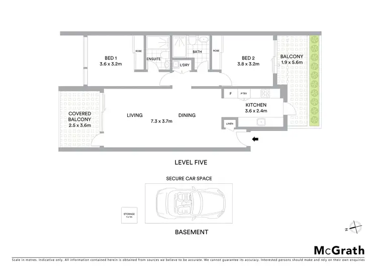 Floorplan of Homely apartment listing, 509/791 Botany Road, Rosebery NSW 2018