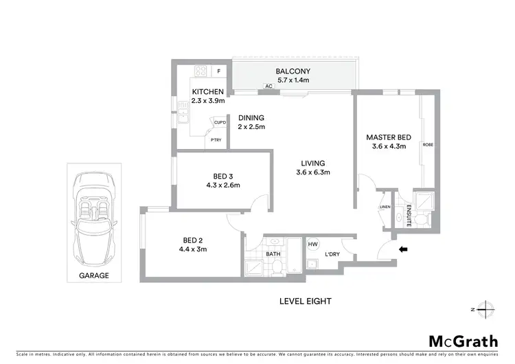Floorplan of Homely unit listing, 8G/4 Bligh Place, Randwick NSW 2031