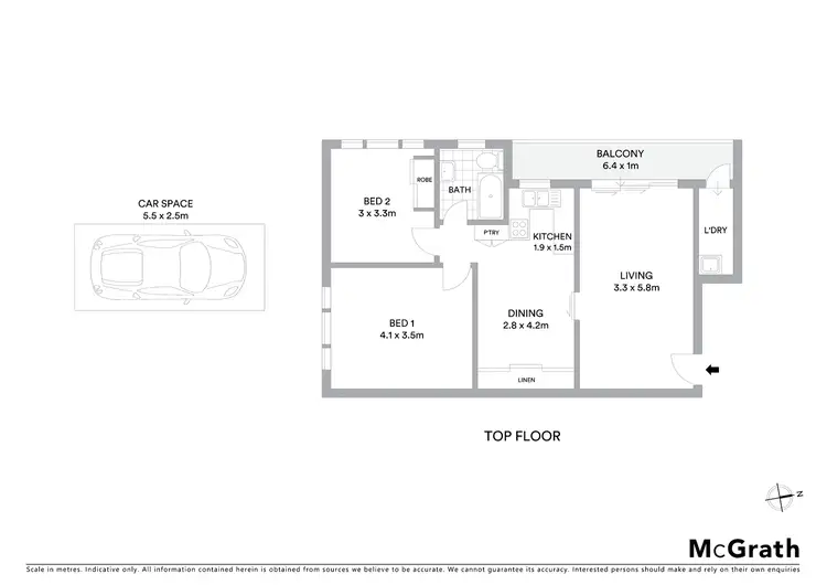 Floorplan of Homely apartment listing, 10/7 Unsted Crescent, Hillsdale NSW 2036