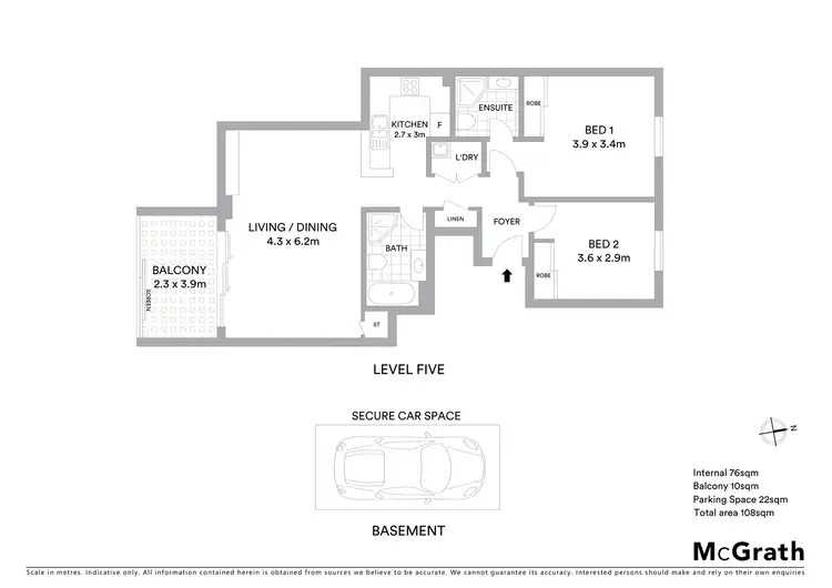 Floorplan of Homely apartment listing, 81/141 Bowden Street, Meadowbank NSW 2114