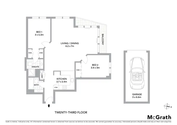 Floorplan of Homely apartment listing, 2303/1 Sergeants Lane, St Leonards NSW 2065