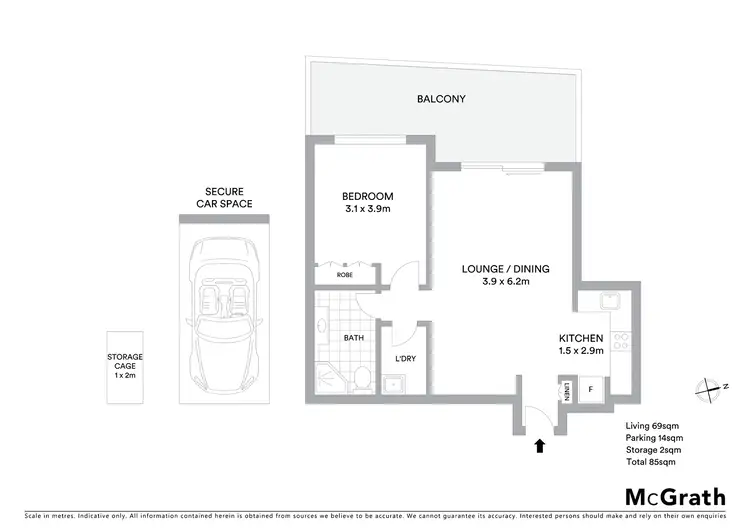 Floorplan of Homely apartment listing, 204/2 Orara Street, Waitara NSW 2077