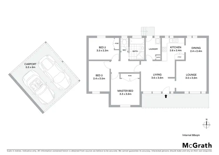 Floorplan of Homely townhouse listing, 2/1 Bradbury Place, Queanbeyan NSW 2620