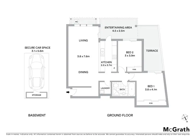 Floorplan of Homely apartment listing, 1/127 Banksia Street, Botany NSW 2019