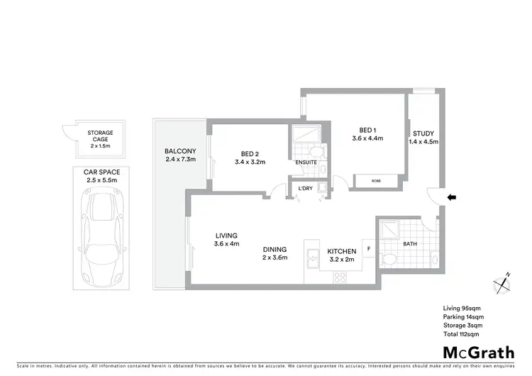 Floorplan of Homely apartment listing, 25/40 Edgeworth David Avenue, Waitara NSW 2077