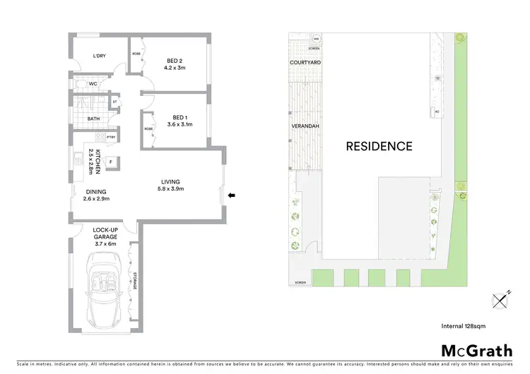 Floorplan of Homely semi-detached listing, 2/8 Jewel Street, Golden Beach QLD 4551