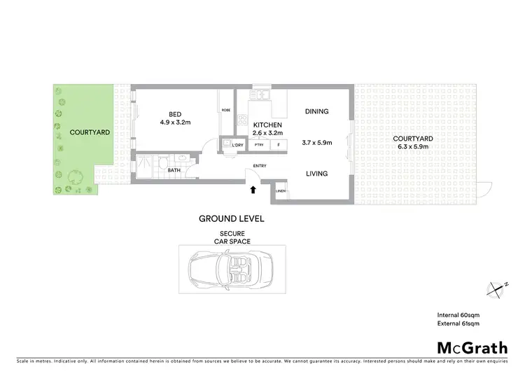 Floorplan of Homely apartment listing, 1/4 Hardman Street, O'connor ACT 2602