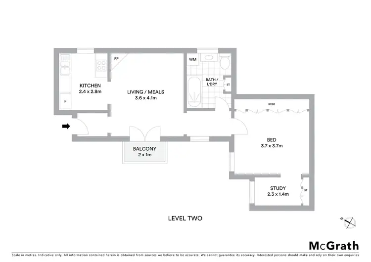 Floorplan of Homely apartment listing, 20/44 Fitzroy Street, St Kilda VIC 3182