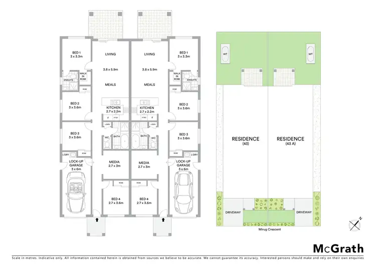 Floorplan of Homely townhouse listing, 43 Mirug Crescent, Fletcher NSW 2287
