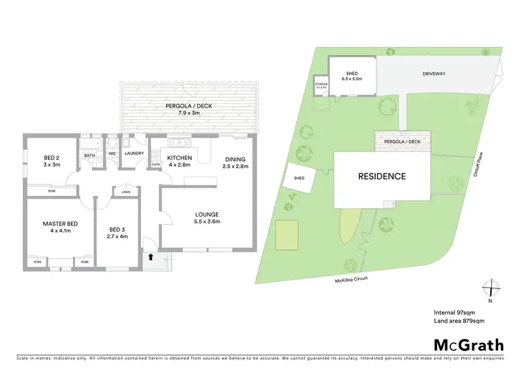 Floorplan of Homely house listing, 1 Ortloff Place, Kambah ACT 2902