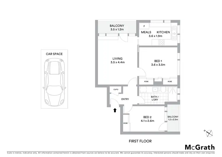 Floorplan of Homely apartment listing, 3/9 Herbert Street, St Kilda VIC 3182