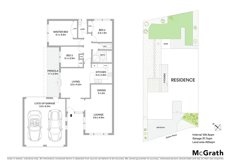Floorplan of Homely house listing, 5 Zadow Place, Richardson ACT 2905