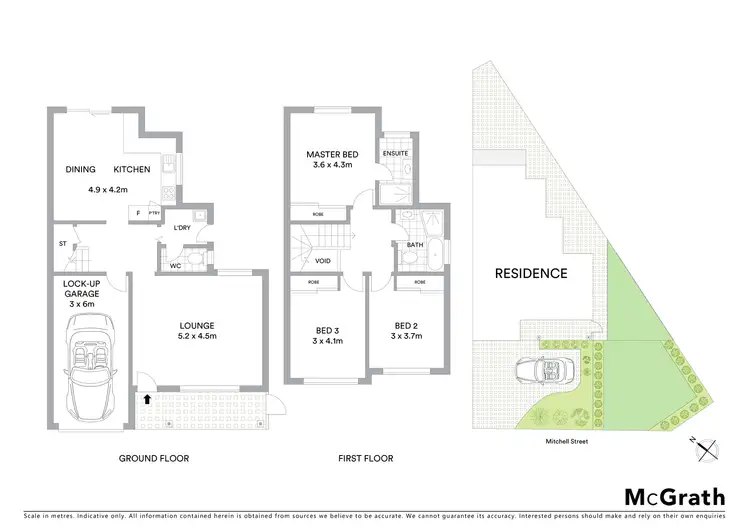 Floorplan of Homely semi-detached listing, 37A Mitchell Street, Chifley NSW 2036