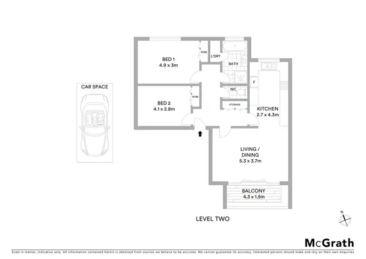 Floorplan of Homely apartment listing, 4/80 Grey Street, St Kilda VIC 3182
