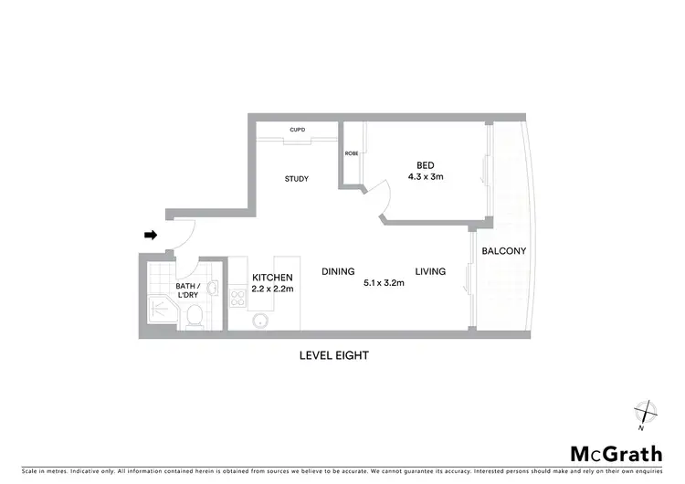 Floorplan of Homely apartment listing, 803/1 Sergeants Lane, St Leonards NSW 2065