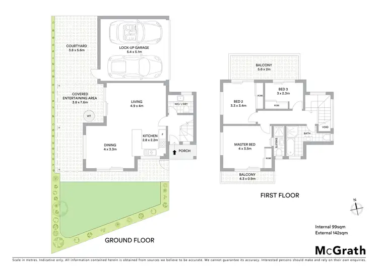 Floorplan of Homely townhouse listing, 1/58 Beauchamp Road, Hillsdale NSW 2036
