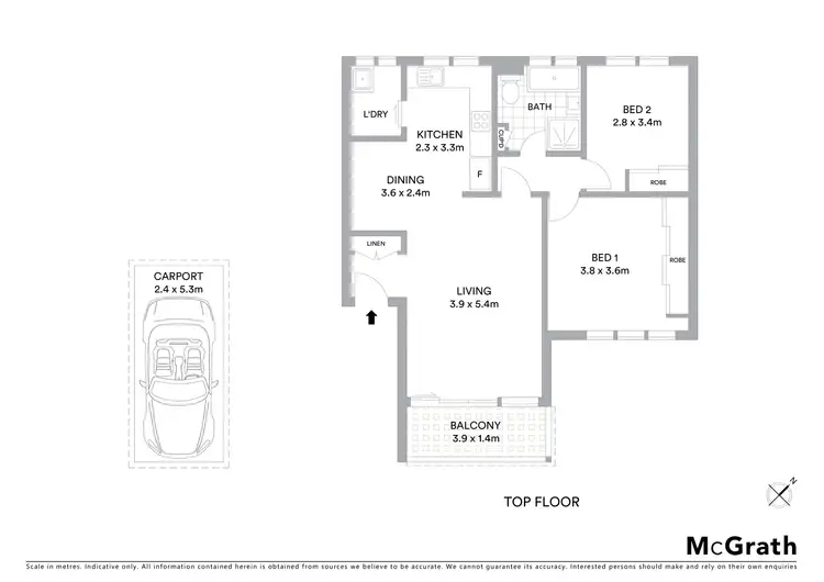Floorplan of Homely apartment listing, 8/71 Ryde Road, Hunters Hill NSW 2110