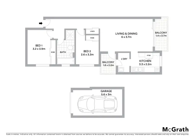 Floorplan of Homely unit listing, 1/6 Corrimal Street, Wollongong NSW 2500
