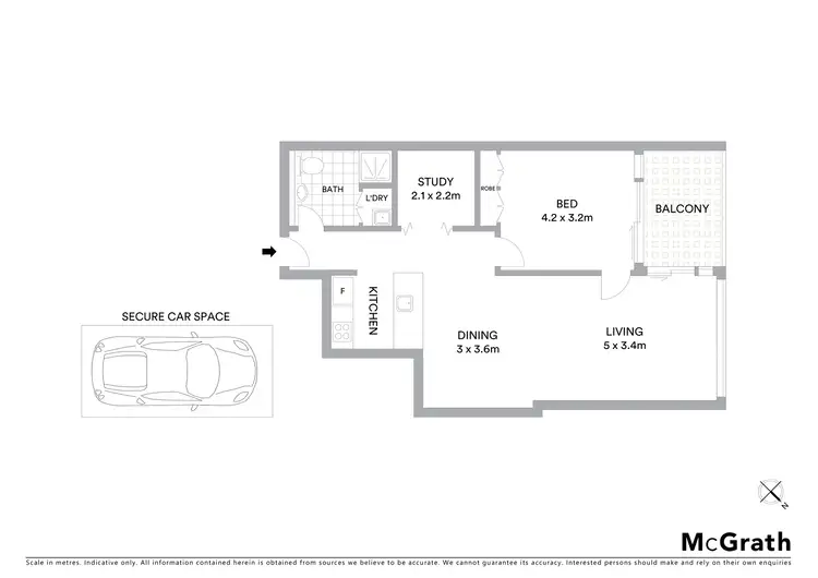 Floorplan of Homely apartment listing, 707/23 Shelley Street, Sydney NSW 2000