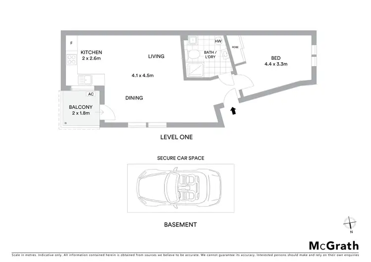Floorplan of Homely apartment listing, 14/165 Cleveland Street, Redfern NSW 2016