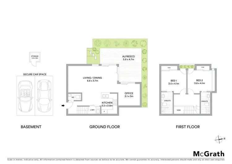 Floorplan of Homely apartment listing, 1/88 Alexandra Street, St Kilda East VIC 3183