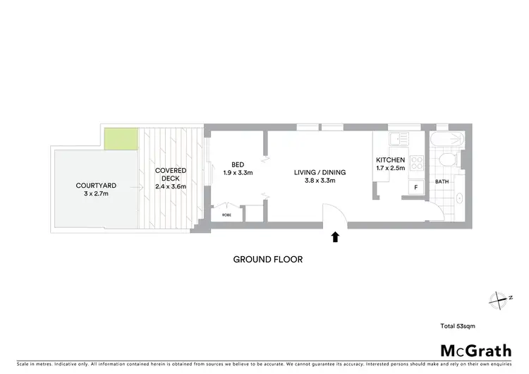 Floorplan of Homely apartment listing, 1/206 Falcon Street, North Sydney NSW 2060