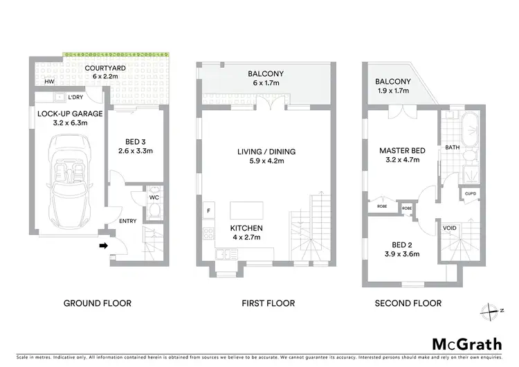 Floorplan of Homely townhouse listing, 1/162 Inkerman Street, St Kilda VIC 3182