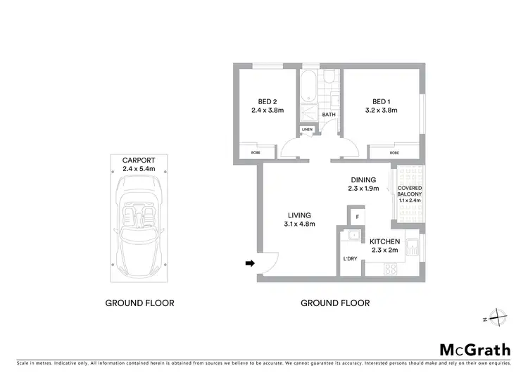 Floorplan of Homely apartment listing, 1/266B Bunnerong Road, Hillsdale NSW 2036