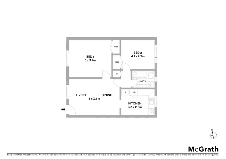 Floorplan of Homely apartment listing, 2/176 Inkerman Street, St Kilda East VIC 3183