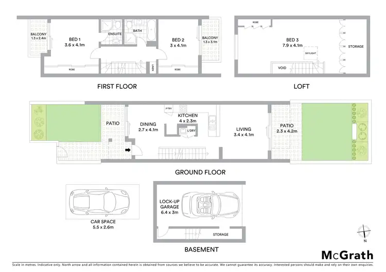 Floorplan of Homely townhouse listing, 8/2 Hamilton Avenue, Naremburn NSW 2065