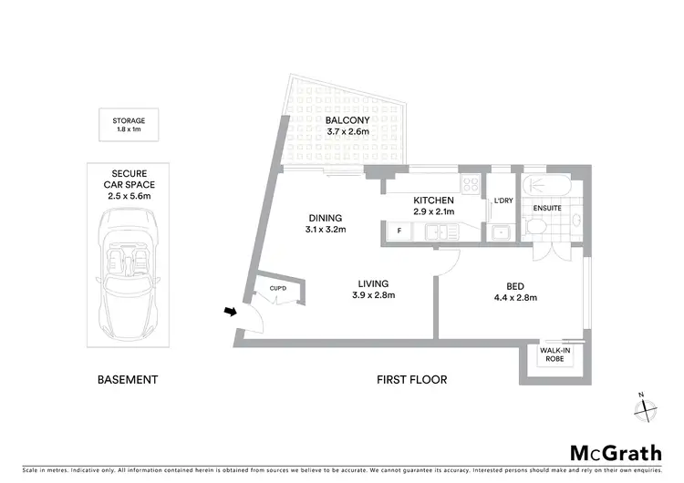 Floorplan of Homely apartment listing, 103/1 Watson Street, Neutral Bay NSW 2089