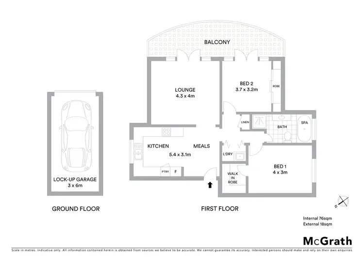 Floorplan of Homely unit listing, 3/220 Darby Street, Cooks Hill NSW 2300