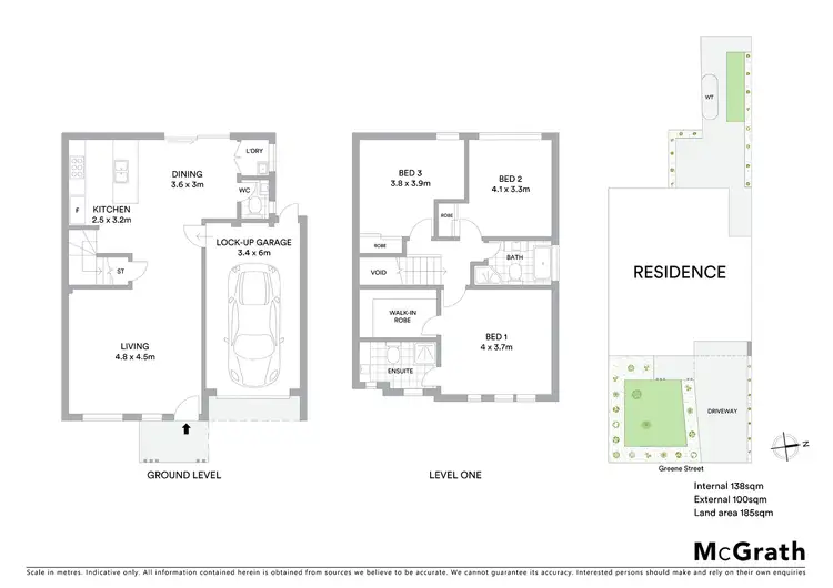 Floorplan of Homely townhouse listing, 1/40 Greene Street, South Kingsville VIC 3015